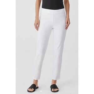 NWT Eileen Fisher Slim Ankle Pant White plus size 3X new stretch business casual